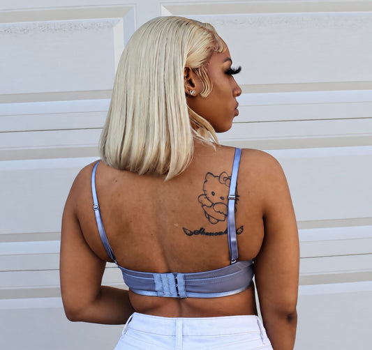 Gray Mesh Bralette